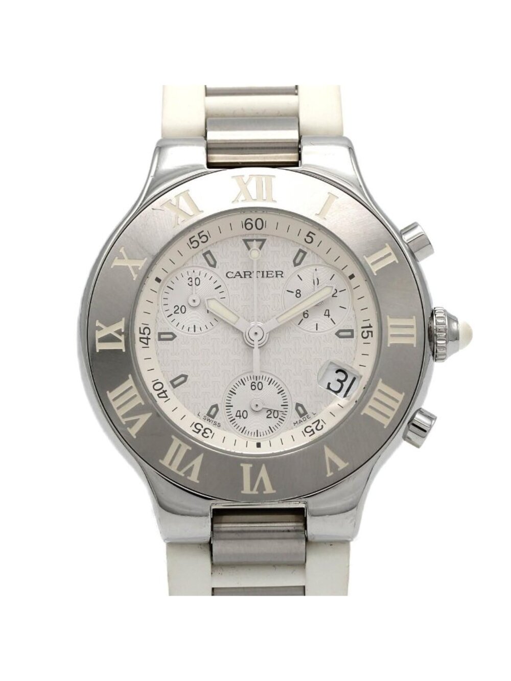 Cartier Chrono Scarf LM SS Quartz Watch